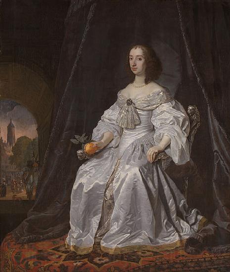 Johannes Lingelbach Princess Mary Stuart (1631-60). Widow of William II, prince of Orange Germany oil painting art